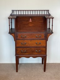 Antique Secretary Desk With Seashell Detail