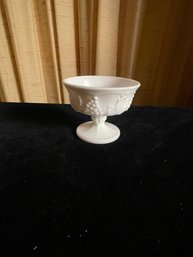 Indiana Colony Harvest White Milk Glass Dessert Bowl