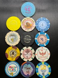 13 Miscellaneous Casino Chips