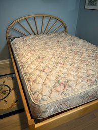 Handcrafted Vermont Made Birch Queen Sized Platform Bed With Serta Perfect Sleeper Mattress