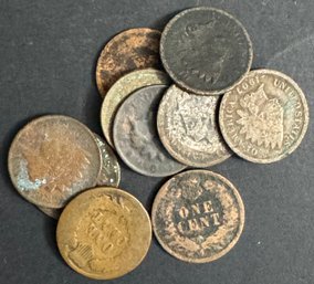 10 Indian Head Pennies Miscellaneous Dates