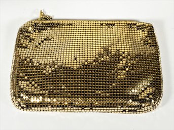 Fine Signed Whiting And Davis Gold Tone Mesh Ladies Purse Clutch