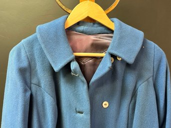 A Stylish Vintage Mid-Century Women's Coat In Blue