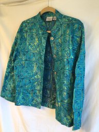 Chico's Sil/rayon Blazer Womens Size 1