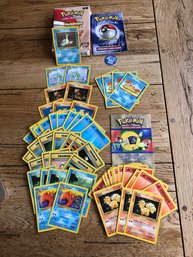 60 Pokemon Trading Cards Including Lapras Hologram/trading Card Game List/rulebook Ver 3 & 1 Coin.   Lot 42