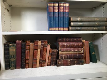 Group Of Antique Books Some Leatherbound - 1800s - 1900s - Over 40 Books - Various Subjects And Condition