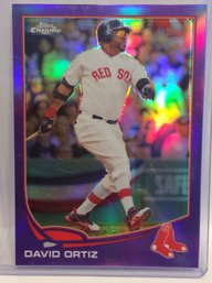 2013 Topps Chrome David Ortiz Purple Parallel Refractor - K