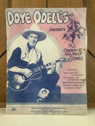 Doye O'dells Favorite Cowboy & Hillbilly Songs Book
