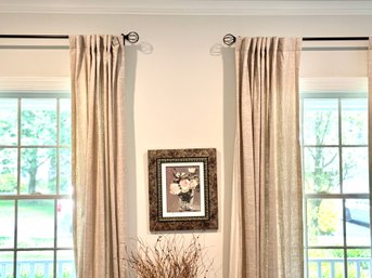 PAIR Pottery Barn Linen Lined Curtains