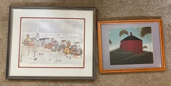 Framed Lithograph And Print