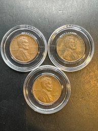 3 Wheat Pennies 1947, 1947-D, 1947-S