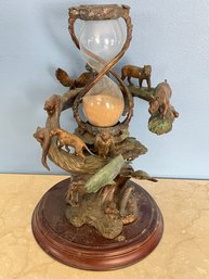 Franklin Mint 'Guardian Of The World' Bronze Of Endangered Animals Hourglass