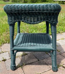 An Acrylic Wicker Side Table