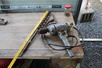 Miller Falls Electric Auger, Works Bu Needs New Cord.