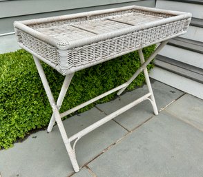 Serena And Lily Tray Top Outdoor Resin Wicker Console