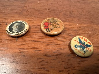 3 Antique Pins