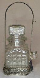 Vintage Condiment Pickle Jar - Hand Made Crystal & Silver Plate - Rainmond - Made In England - Label Attached