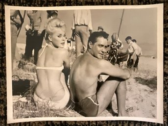 Original 1961 Elke Sommer Richard Todd Sepia Publicity Photo ~ Dont Bother To Knock ~