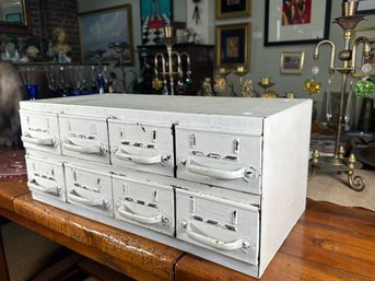 White Painted Vintage 'Equipto' Metal File Drawers