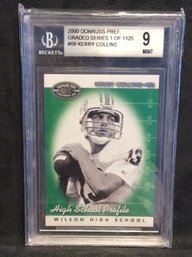 2000 Donruss Preferred Graded Series Kerry Collins BGS 9 - K