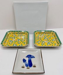 4 Rectangular Small Platters