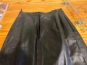 Wet Bay Black Leather Skirt Size 4