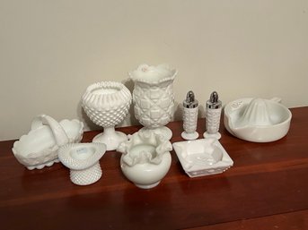 Antique Milk Glass Collection