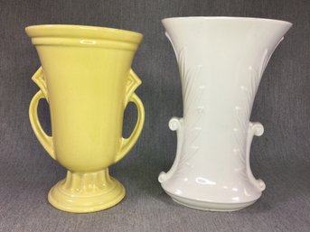 Two Fantastic Large Vintage Pieces Of Art Deco ABINGDON Pottery Vases - Both Excellent Condition - No Damage !