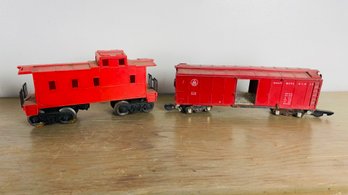 Vintage American Flyer Train B&O 633 And Lionel Red Undecorated Repaint Caboose
