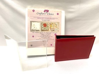 Crafter's Choice Vintage Magnetic Album, Red Photo Album, Biphoto Acrylic Frame