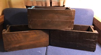 Three Nice Solid Wood Boxes