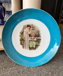 Vintage Victoria Austria Plate, Maude Goodman - 'Lovebirds'