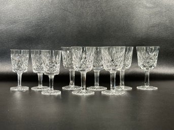 A Set Of Cut Crystal Aperitif Glasses By Waterford & More