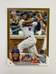 2023 Topps Series 1 Starling Marte Gold Parallel /2023 NY Mets