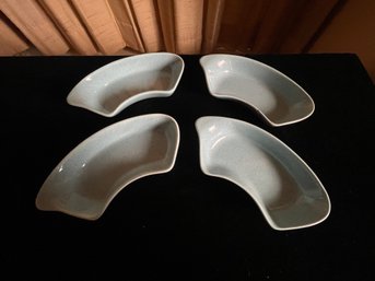 Curved Stoneware Style Servers Set Of 4