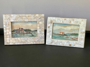 Two Watercolors Of The Thimble Islands (Branford, CT) By Artist William Molno