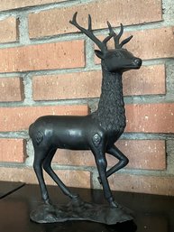 Vintage Sarreid MCM Regency Brass Standing Deer Sculpture Figure