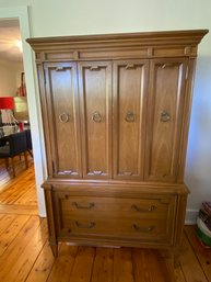 Light Wood Vintage Chest Dresser Cabinet