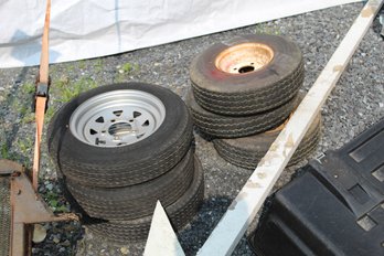 6 Various Trailer Wheels, For Rims Or New Tubes, Etc.