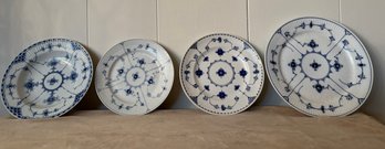 Lot Of 4 Danish Blue And White Dishes 2 Royal Copenhagen