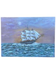 Original Nautical Painting On Board - Ship Painting