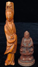 Wood Carved Chinese Art Figurines