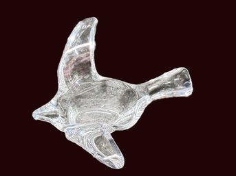 Shiny Glass Dove Candy Dish