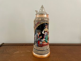 Vintage Zoller & Born Lidded German Stein, Made In West Germany