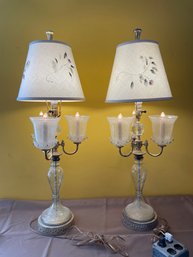 Pair Of Vintage Table Lamps 36' Tall