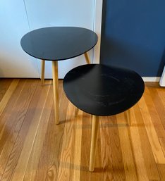 Pair Of Three Legged Small Tables