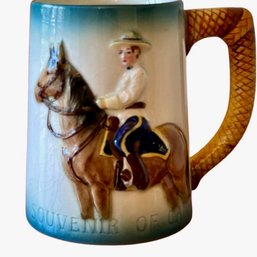 Vintage Souvenir Of Canada Mounted Police/ Maple Leaf Large Cup, Mug