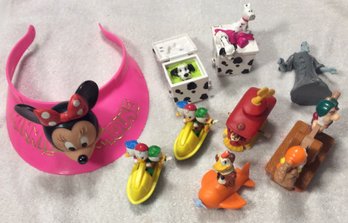 Disney Action Figure Lot With Minnie Mouse Kids Visor