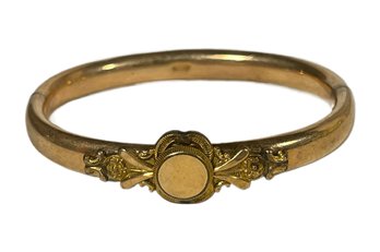 Victorian Gold Filled Hinged Bangle Bracelet