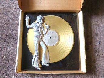 Elvis Decorative Golden Record Collectible With Box